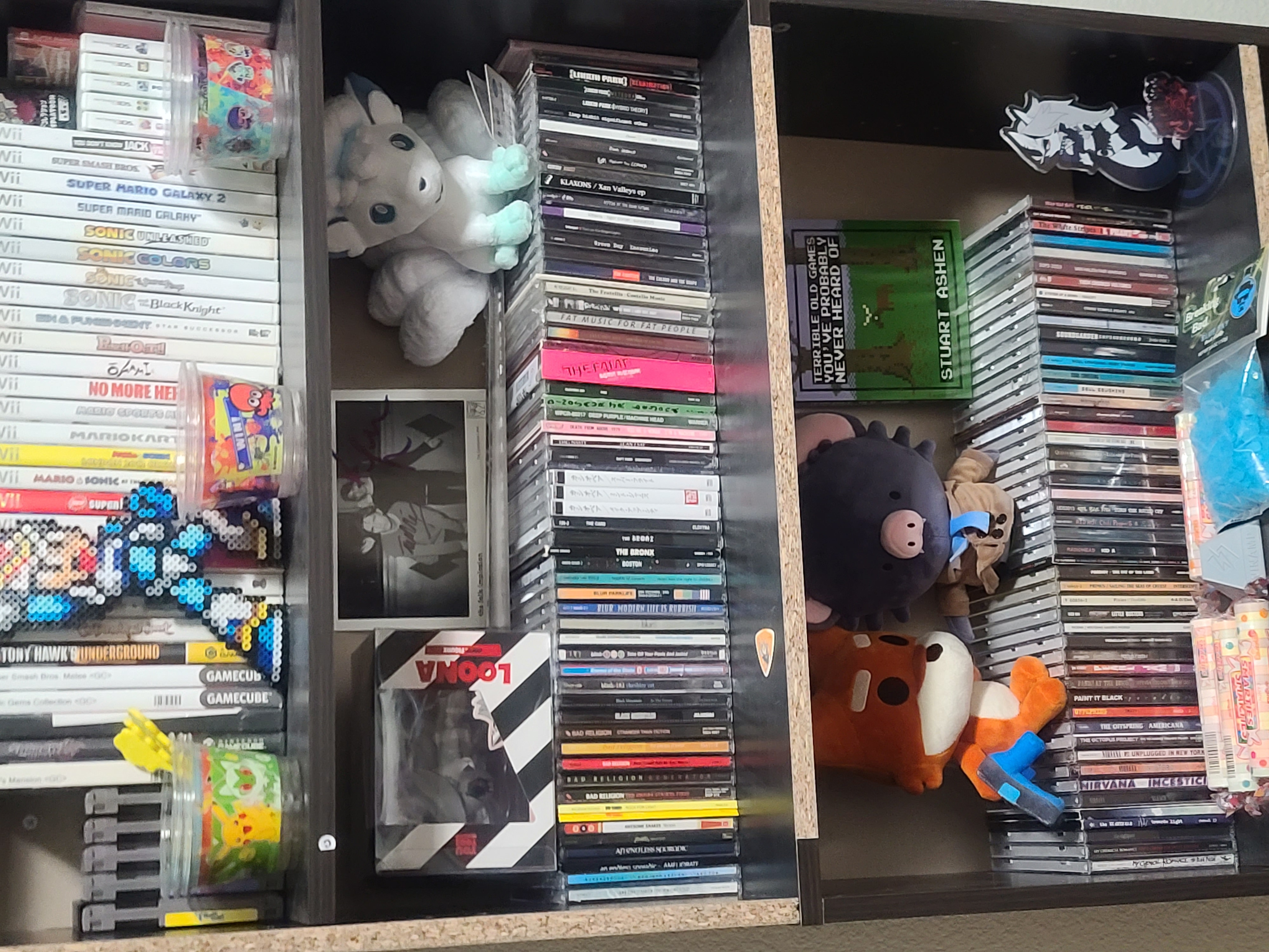 A picture of my physical album collection